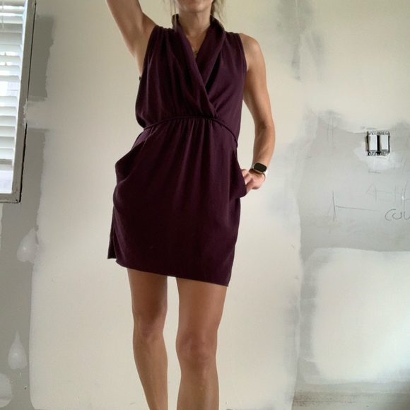 Aritzia wilfred xsmall purple wrap dress - Picture 5 of 10